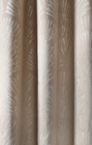 Beige Glittered Curtain 